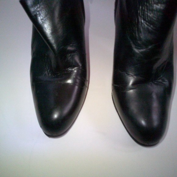 Prada Black Leather High Heel Booties - Picture 2 of 7